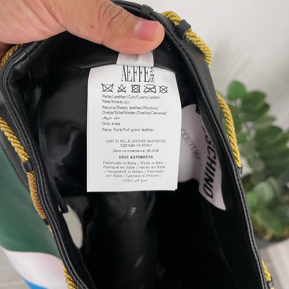 MOSCHINO COUTURE Multi Gold Rope Leather A-Line Mini Skirt Sz 6 NWT - Picture 11 of 13